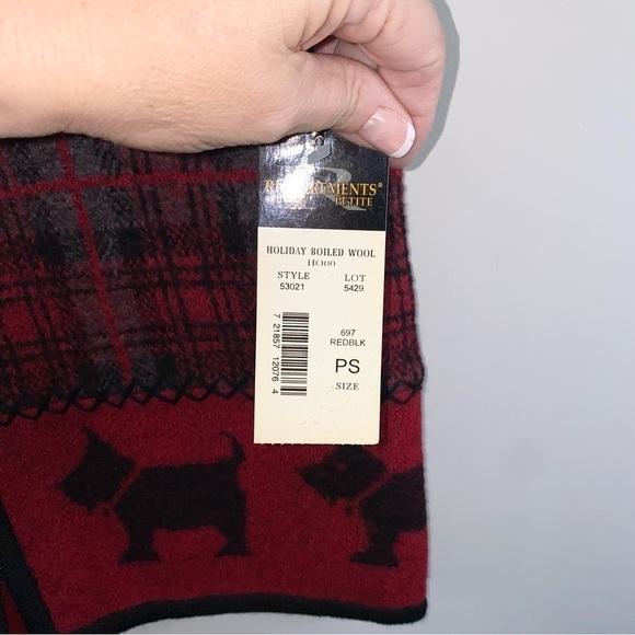 NWT‎ Vintage Women's Wool Zip Vest with Scottish Terrier Scottie Dogs Sz PS - Picture 4 of 7
